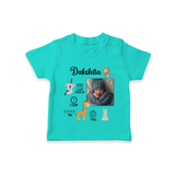 "Perfect Beginnings - Customized T-shirt With Baby Name, Weight & Birth Details" - TEAL - 0-5 Months Old (Chest 17")