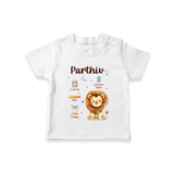 "A Special Arrival - Customized T-shirt With Baby Name, Weight, And Birth Details" - WHITE - 0-5 Months Old (Chest 17")