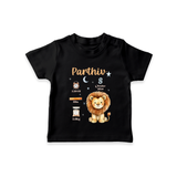 "A Special Arrival - Customized T-shirt With Baby Name, Weight, And Birth Details" - BLACK - 0-5 Months Old (Chest 17")