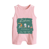 First Birthday Stat Romper Suit/Sleeveless Romper | Custom Romper Suit/Sleeveless Romper for Your Baby's Milestone - BABY PINK - 0 - 5 Months Old (Chest 18")