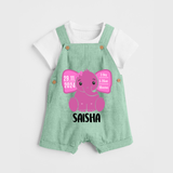 My First Birthday Stats Dungaree Set | Custom Dungaree Set with Birth Details - MINT GREEN - 0 - 5 Months Old (Chest 18")