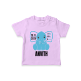 "Precious Arrival - Customized T-shirt With Baby Name, Weight, And Birth Details" - LILAC - 0-5 Months Old (Chest 17")