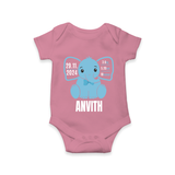 "Precious Arrival - Customized Romper With Baby Name, Weight, And Birth Details" - ONION - 0 - 3 Months Old (Chest 16")