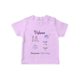 "A Star Is Born - Customized T-shirt With Baby Name, Weight, Parents Name And Birth Details" - LILAC - 0-5 Months Old (Chest 17")