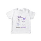 "A Star Is Born - Customized T-shirt With Baby Name, Weight, Parents Name And Birth Details" - WHITE - 0-5 Months Old (Chest 17")