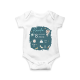 Custom Birth Stats Romper | Personalized Romper for Baby's Birthday - WHITE - New Born (Chest 14")
