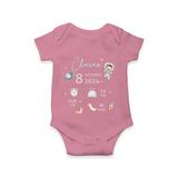 "First Steps Of Life - Customized Romper With Baby Name, Weight, And Birth Details" - ONION - 0 - 3 Months Old (Chest 16")