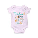 "Born To Be Loved - Customized Romper With Baby Name, Weight, And Birth Details" - LILAC - 0 - 3 Months Old (Chest 16")