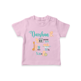 "Born To Be Loved - Customized T-shirt With Baby Name, Weight, And Birth Details" - PINK - 0-5 Months Old (Chest 17")