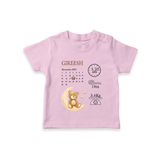 "Tiny Beginnings - Customized T-shirt With Baby Name, Weight, And Birth Details" - PINK - 0-5 Months Old (Chest 17")