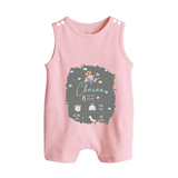 Birthday Milestone Romper Suit/Sleeveless Romper | Custom Romper Suit/Sleeveless Romper with Birth Date, Time, and Weight - BABY PINK - 0 - 5 Months Old (Chest 18")