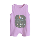 Birthday Milestone Romper Suit/Sleeveless Romper | Custom Romper Suit/Sleeveless Romper with Birth Date, Time, and Weight - LILAC - 0 - 5 Months Old (Chest 18")