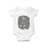 Birthday Milestone Romper | Custom Romper with Birth Date, Time, and Weight - WHITE - New Born (Chest 14")