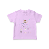 "First Breath - Customized T-shirt With Baby Name, Weight, And Birth Details" - LILAC - 0-5 Months Old (Chest 17")