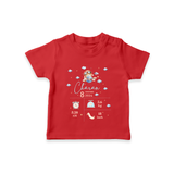 "First Breath - Customized T-shirt With Baby Name, Weight, And Birth Details" - RED - 0-5 Months Old (Chest 17")