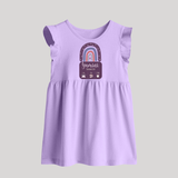 Custom Birthday Stat Baby Frock | Personalized Baby Frock with Baby's Birth Date and Weight - LILAC - 0 - 3 Months Old (Chest 17")