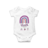 "Adorable Arrival - Customized Romper With Baby Name, Weight, And Birth Details" - WHITE - 0 - 3 Months Old (Chest 16")