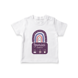 Custom Birthday Stat T-shirt | Personalized T-shirt with Baby's Birth Date and Weight - WHITE - 0-5 Months Old (Chest 17")