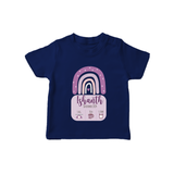Custom Birthday Stat T-shirt | Personalized T-shirt with Baby's Birth Date and Weight - NAVY BLUE - 0-5 Months Old (Chest 17")