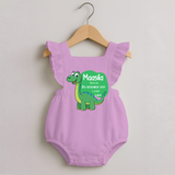 Milestone Birth Stats Romper Frock | Personalized Romper Frock for Baby's Special Day - BABY PINK - 0 - 3 Months Old (Chest 19")