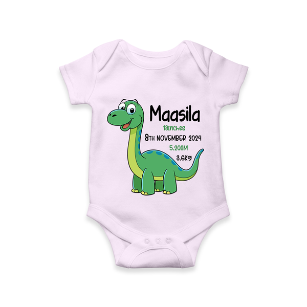 "Little Star's Arrival - Customized Romper With Baby Name, Weight, And Birth Details" - LILAC - 0 - 3 Months Old (Chest 16")