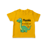 "Little Star's Arrival - Customized T-shirt With Baby Name, Weight, And Birth Details" - CHROME YELLOW - 0-5 Months Old (Chest 17")