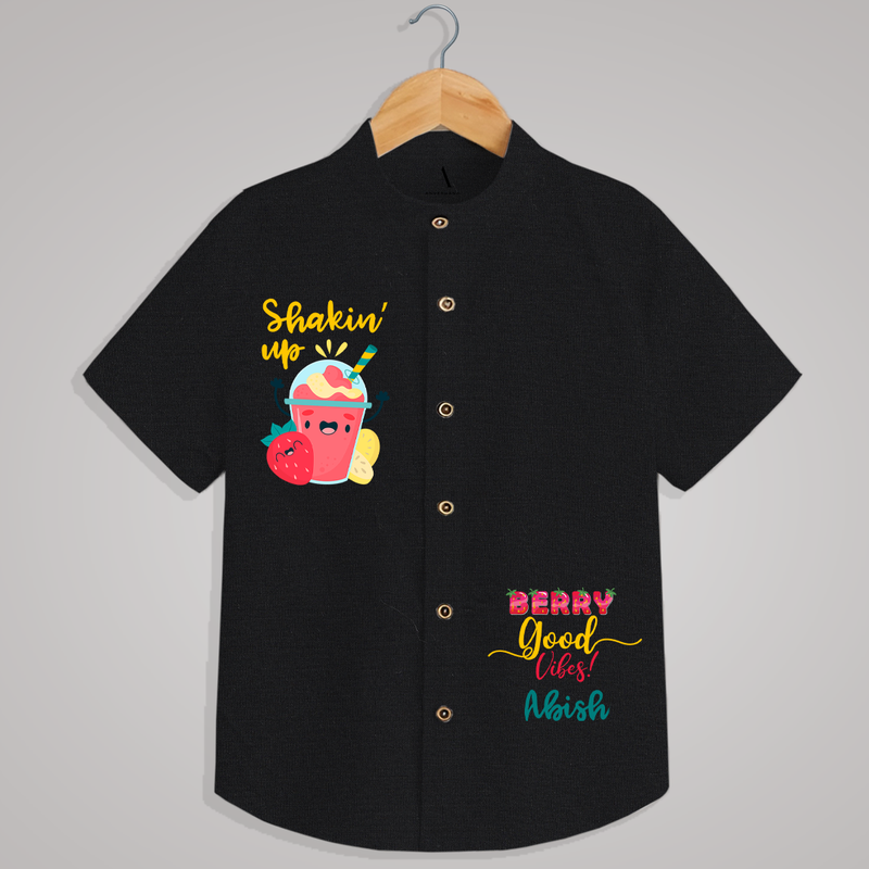 "Berry Good Vibes" - Quirky Casual shirt with customised name