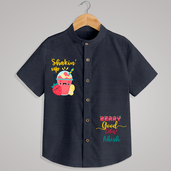 "Berry Good Vibes" - Quirky Casual shirt with customised name