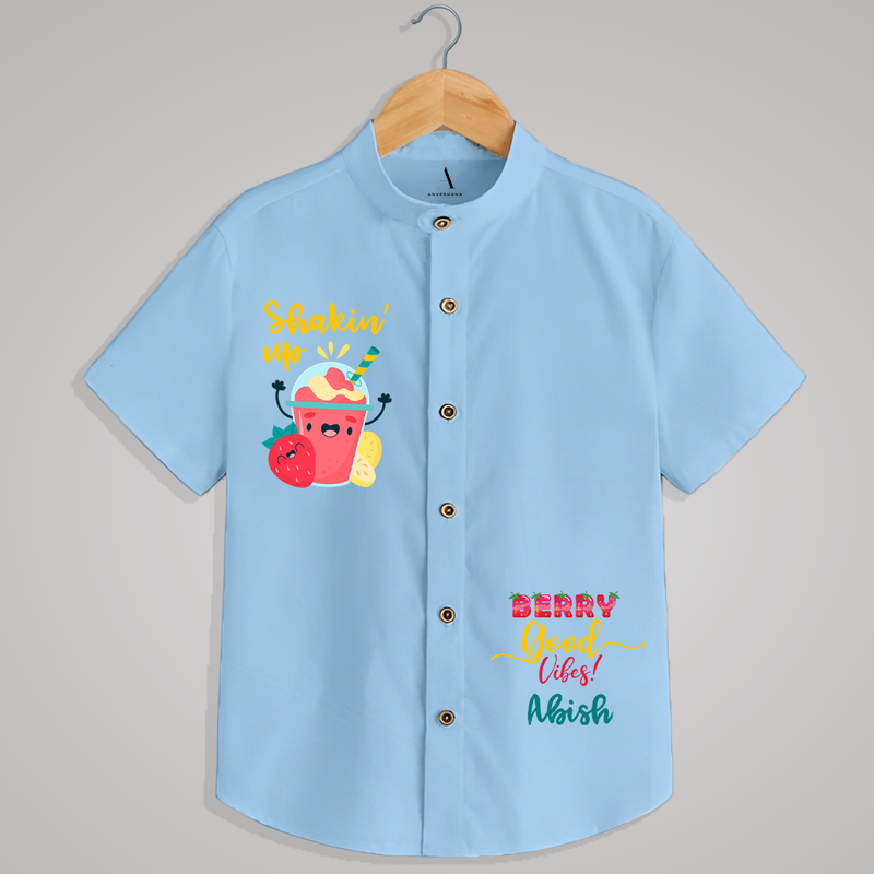 "Berry Good Vibes" - Quirky Casual shirt with customised name