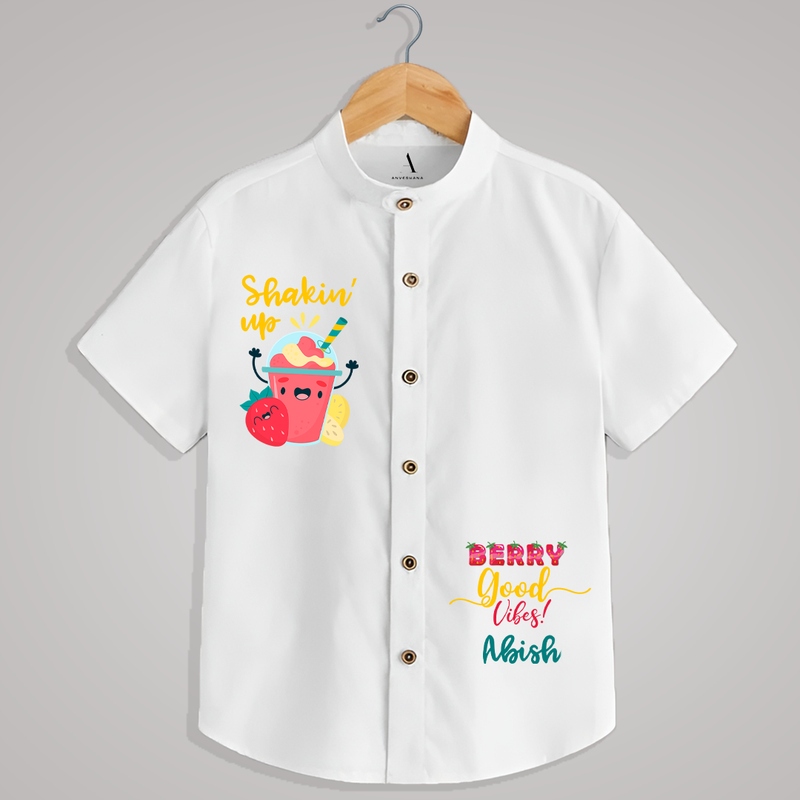 "Berry Good Vibes" - Quirky Casual shirt with customised name