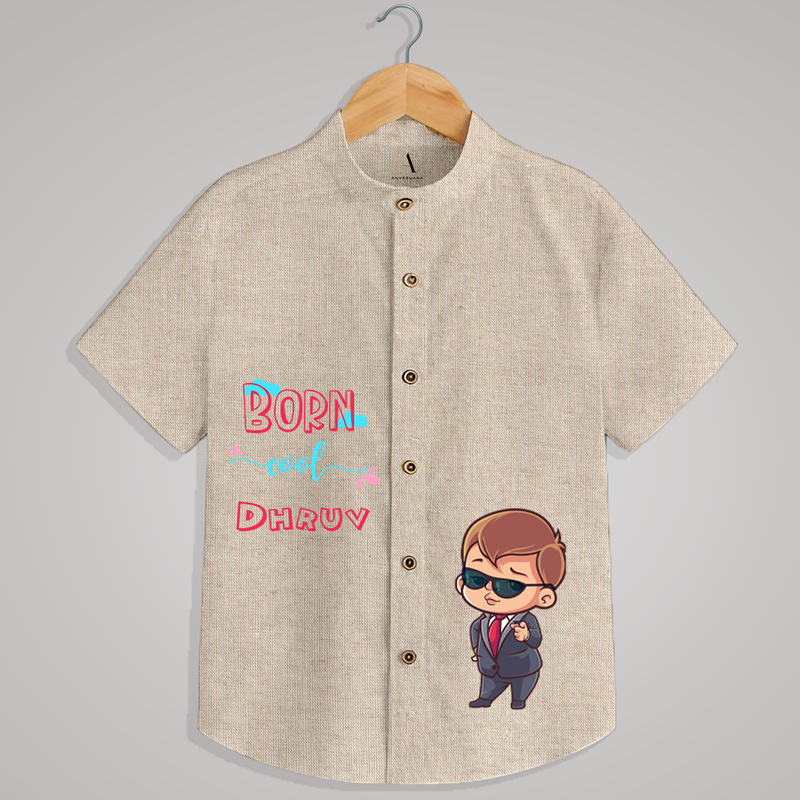 "Born Cool" - Quirky Casual shirt with customised name