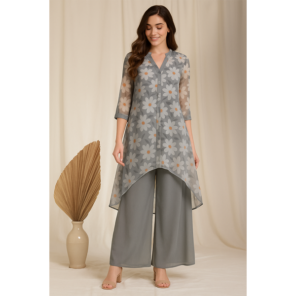 High-Low Georgette Coord