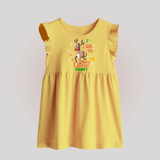 I Wish You A Merry Christmas - Customized Christmas Themed Baby Frock For Babies - YELLOW - 0 - 3 Months Old (Chest 17")