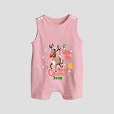 I Wish You A Merry Christmas - Customized Christmas Themed Romper Suit For Babies - BABY PINK - 0 - 5 Months Old (Chest 18")