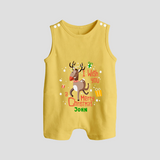 I Wish You A Merry Christmas - Customized Christmas Themed Romper Suit For Babies - PASTEL YELLOW - 0 - 5 Months Old (Chest 18")