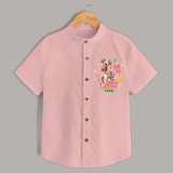 I Wish You A Merry Christmas - Customized Christmas Themed Shirt For Kids - PEACH - 0 - 6 Months Old (Chest 23")