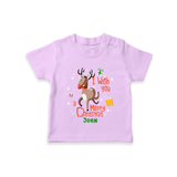 I Wish You A Merry Christmas - Customized Christmas Themed T-Shirt For Kids - LILAC - 0-5 Months Old (Chest 17")