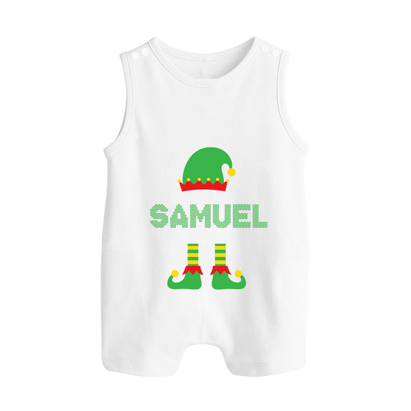 Christmas Celebration Romper Suit / Sleeveless Romper | Personalized Baby Romper Suit / Sleeveless Romper for Festive Fun - WHITE - 0 - 5 Months Old (Chest 18")
