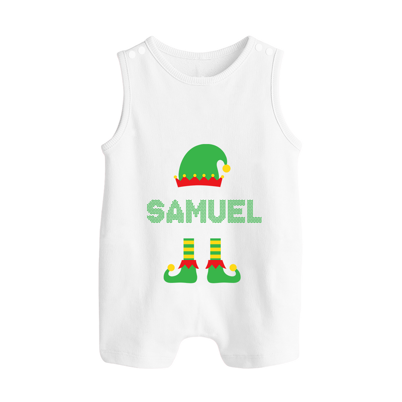 Christmas Celebration Romper Suit / Sleeveless Romper | Personalized Baby Romper Suit / Sleeveless Romper for Festive Fun - WHITE - 0 - 5 Months Old (Chest 18")