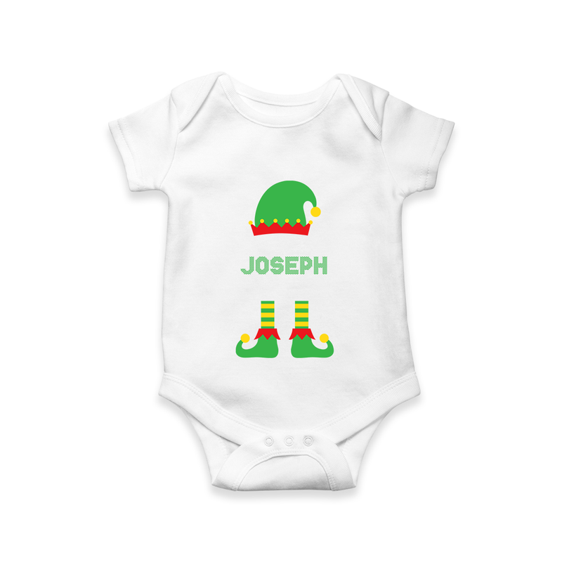 Merry Christmas - Customized Christmas Themed Romper For Babies - WHITE - 0 - 3 Months Old (Chest 16")