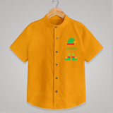 Merry Christmas - Customized Christmas Themed Shirt For Kids - CHROME YELLOW - 0 - 6 Months Old (Chest 23")