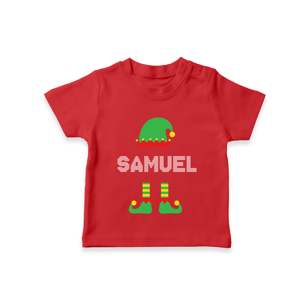 Christmas Celebration T-Shirt | Personalized Baby T-Shirt for Festive Fun - RED - 0-5 Months Old (Chest 17")