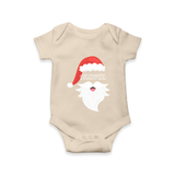 Santa Claus - Customized Christmas Themed Romper For Babies - IVORY - 0 - 3 Months Old (Chest 16")