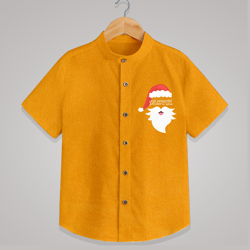 Santa Claus - Customized Christmas Themed Shirt For Kids - CHROME YELLOW - 0 - 6 Months Old (Chest 23")