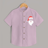 Santa Claus - Customized Christmas Themed Shirt For Kids - PINK - 0 - 6 Months Old (Chest 23")