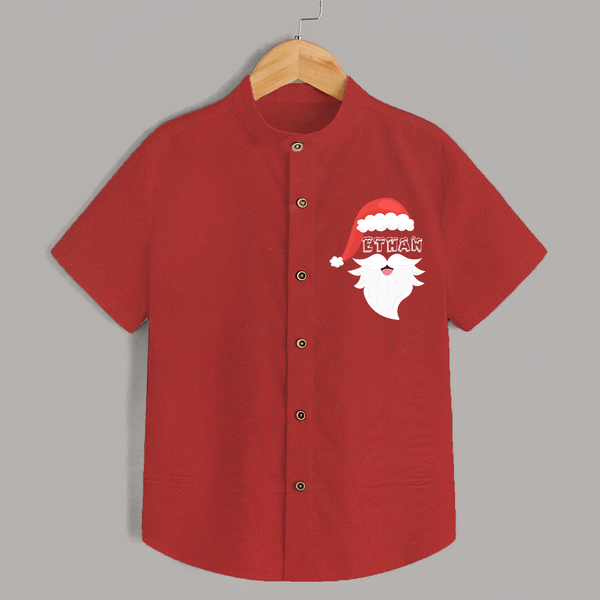 Santa Claus Shirt | Custom Baby Shirt for Holiday Cheer - RED - 0 - 6 Months Old (Chest 23")