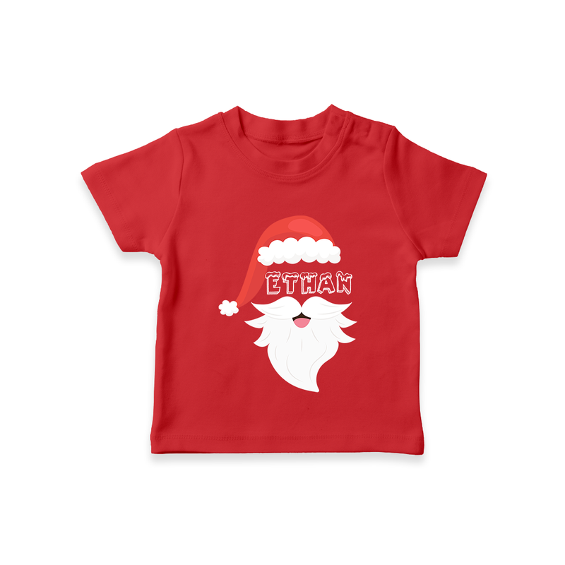 Santa Claus T-Shirt | Custom Baby T-Shirt for Holiday Cheer - RED - 0-5 Months Old (Chest 17")
