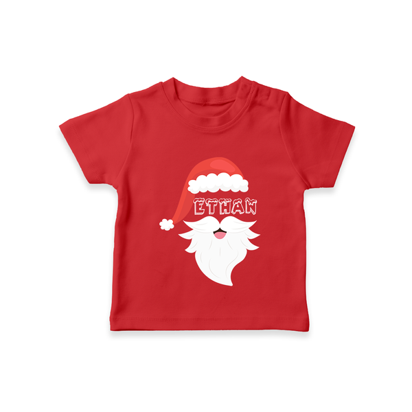 Santa Claus T-Shirt | Custom Baby T-Shirt for Holiday Cheer - RED - 0-5 Months Old (Chest 17")
