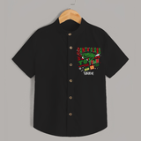 Santa Claus Is Coming To Town - Customized Christmas Themed Shirt For Kids - BLACK - 0 - 6 Months Old (Chest 23")