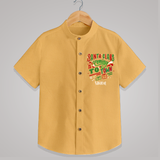 Santa Claus Is Coming To Town - Customized Christmas Themed Shirt For Kids - PASTEL YELLOW - 0 - 6 Months Old (Chest 23")